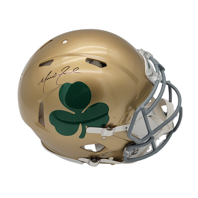 Marcus Freeman Autographed Notre Dame Shamrock Authentic Helmet Becket Witnessed
