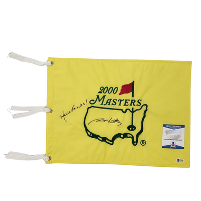 Jim Nantz Autographed 2000 Masters Pin Flag W/ Hello Friends Beckett Authenticated