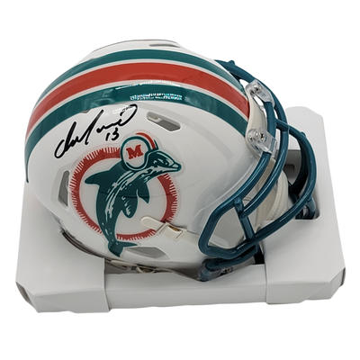 Dan Marino Autographed Miami Dolphins T/B Mini Helmet Beckett Witnessed