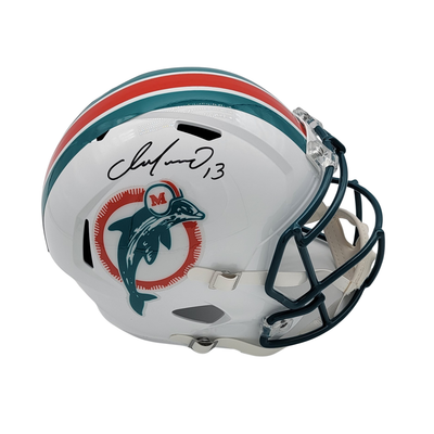 Dan Marino Autographed Miami Dolphins T/B 1980-96 Replica Helmet Beckett Witnessed