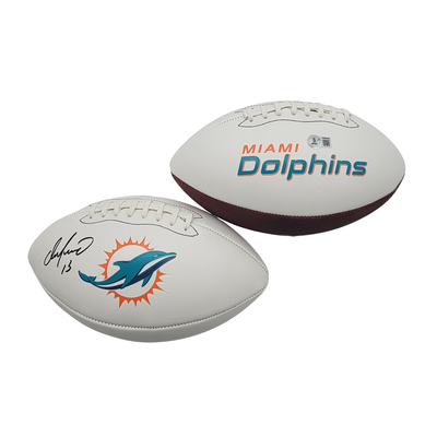 Dan Marino Autographed Miami Dolphins Logo White Panel Football Beckett Witnessed