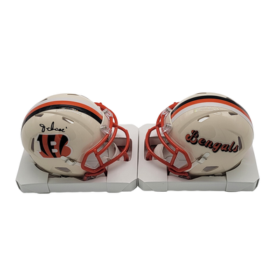 Ja'Marr Chase Autographed Cincinnati Bengals Retro Mini Helmet Beckett Witnessed