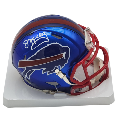 Jim Kelly Autographed Buffalo Bills Flash Mini Helmet Beckett Witnesse