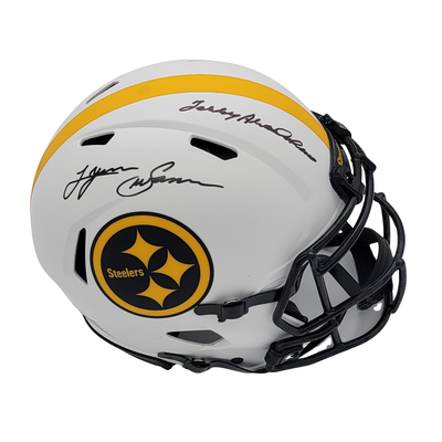 Terry Bradshaw Lynn Swann Autographed Pittsburgh Steelers Lunar Eclipse Authentic Helmet Beckett