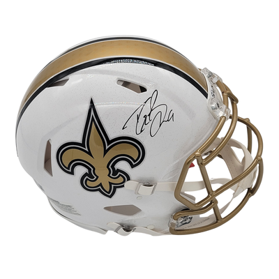 Drew Brees Autographed New Orleans Saints 2025 ALT Saints Authentic Helmet Beckett Witnessed