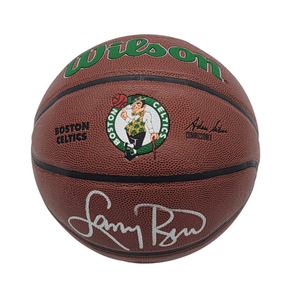 Larry Bird Autographed Boston Celtics Logo Wilson NBA Basketball Beckett Witnessed