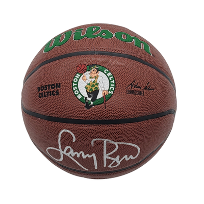 Larry Bird Autographed Boston Celtics Logo Wilson NBA Basketball Beckett Witnessed