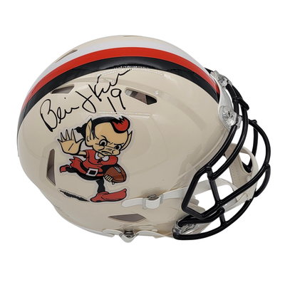 Bernie Kosar Autographed Cleveland Browns Retro Authentic Helmet Beckett Witnessed