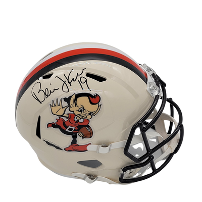 Bernie Kosar Autographed Cleveland Browns Replica Retro Helmet Beckett Witnessed