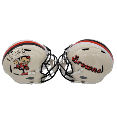 Bernie Kosar Autographed Cleveland Browns Replica Retro Helmet Beckett Witnessed