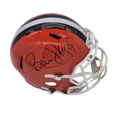 Bernie Kosar Autographed Cleveland Browns Replica Helmet Beckett Witnessed