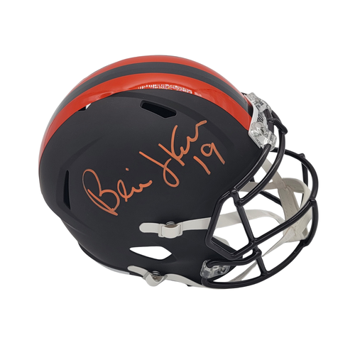 cleveland browns replica football helmet Riddell Speed Mini point chinstrap Cleveland Browns NFL Riddell Speed