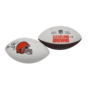 Bernie Kosar Autographed Cleveland Browns Logo Football Beckett Witnessed