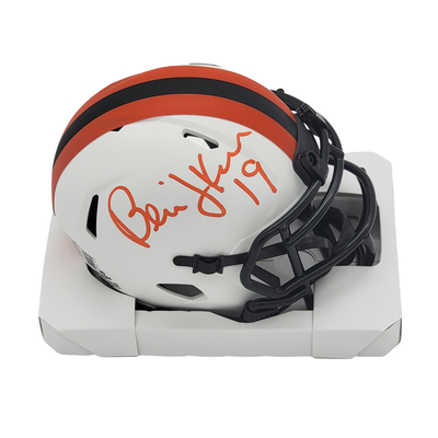 Bernie Kosar Autographed Cleveland Browns Lunar Eclipse Mini Helmet Beckett Witnessed