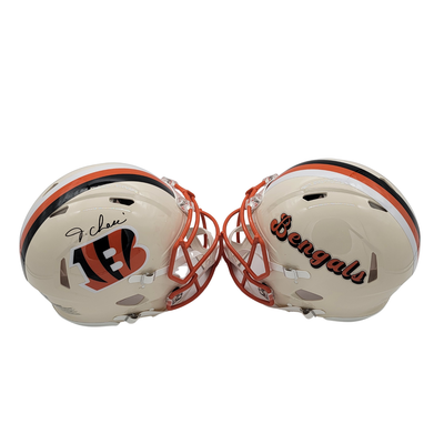 Ja'Marr Chase Autographed Cincinnati Bengals Retro Authentic Helmet Beckett Witnessed