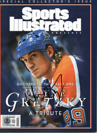Wayne Gretzky Autographed Edmonton Oilers Collector's Sports Illustrated Beckett Authenticated