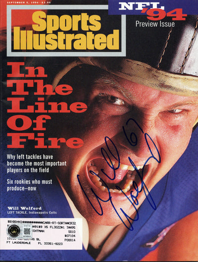 Will Wolford Autographed Indianapolis Colts Sports Illustrated 9/5/94 Beckett