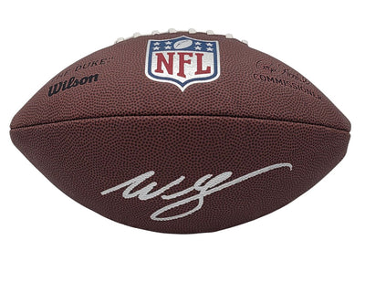 Willis McGahee Autographed Bills Ravens NFL Duke Replica Football JSA Witnessed