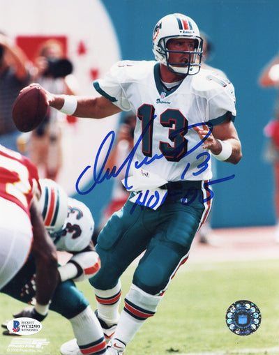 Dan Marino autographed Miami Dolphins 8x10 photo with HOF 05 inscription Beckett witnessed

