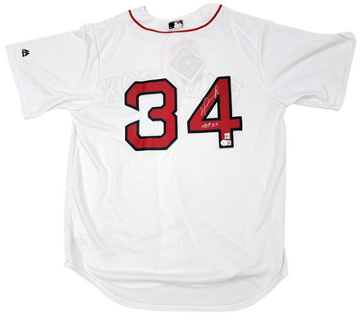 David Ortiz Autographed Boston Red Sox Replica Jersey W/ HOF 22 Beckett Witnessed