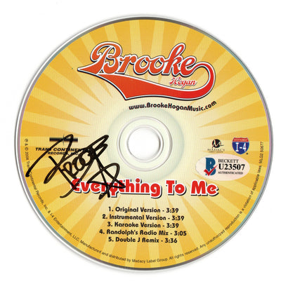 Brooke Hogan Autographed Everything To Me CD Disc With Cover Beckett Authenticated