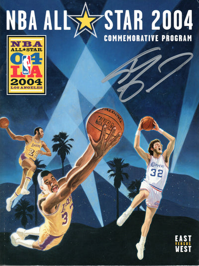 Shaquille O'Neal Autographed Los Angeles Lakers 2004 NBA All Star Game Program Beckett Witnessed