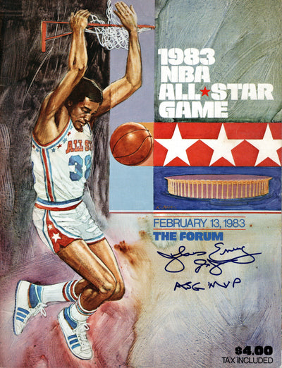 Julius Dr. J Erving Autographed Philadelphia 76ers 1983 All Star Game Program W/ ASG MVP Beckett Witnessed