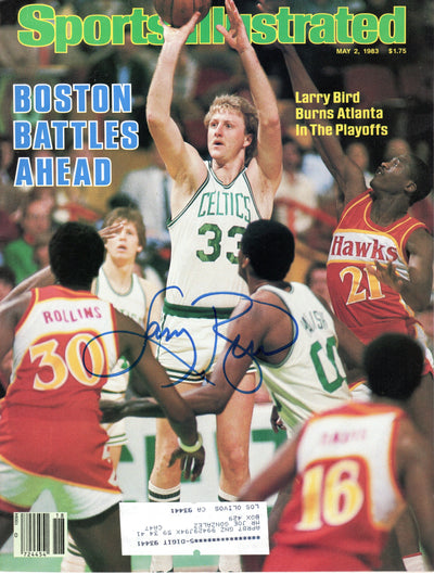 Larry Bird Autographed Boston Celtics Sports Illustrated 5/2/83 Beckett Witnessed