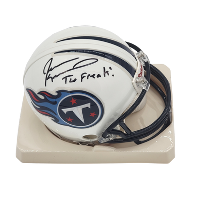 Jevon Kearse signed Tennessee Titans mini helmet with JSA witnessed authentication