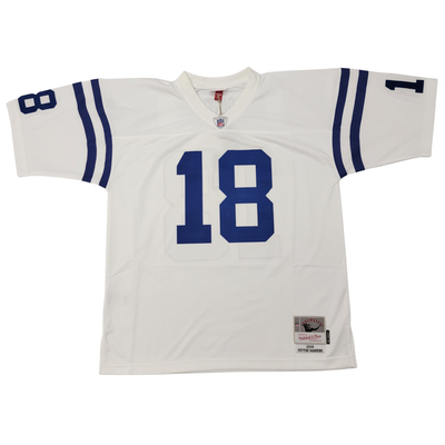 Peyton Manning autographed 2006 Indianapolis Colts Mitchell & Ness white throwback jersey Fanatics authenticated
