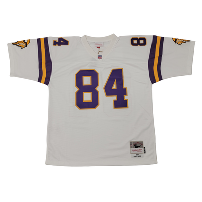 Randy Moss autographed 1998 Minnesota Vikings white Mitchell & Ness jersey Beckett witnessed

