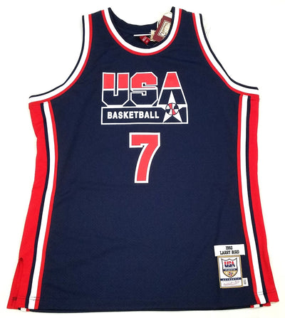 Larry Bird Autographed Boston Celtics NBA 1992 USA Dream Team Mitchell & Ness Authentic Jersey With Hand Print Beckett Witnessed