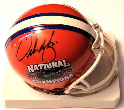 Urban Meyer Autographed Florida Gators 2006 National Champions Mini Helmet Beckett Authenticated