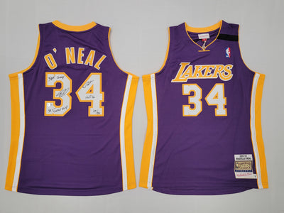 Shaquille O'Neal SHAQ Lakers Magic Signed Dunk Spotlight 16x20