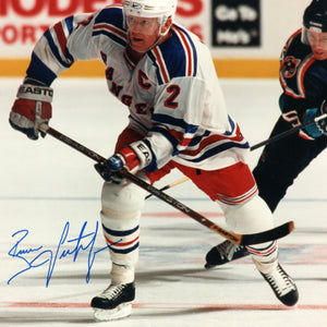 Brian Leetch Autographed New York Rangers 8x10 Photo Beckett Witnessed