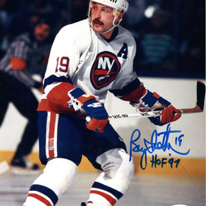 Bryan Trottier Autographed New York Islanders 8x10 Photo W/ HOF 99 JSA Witnessed