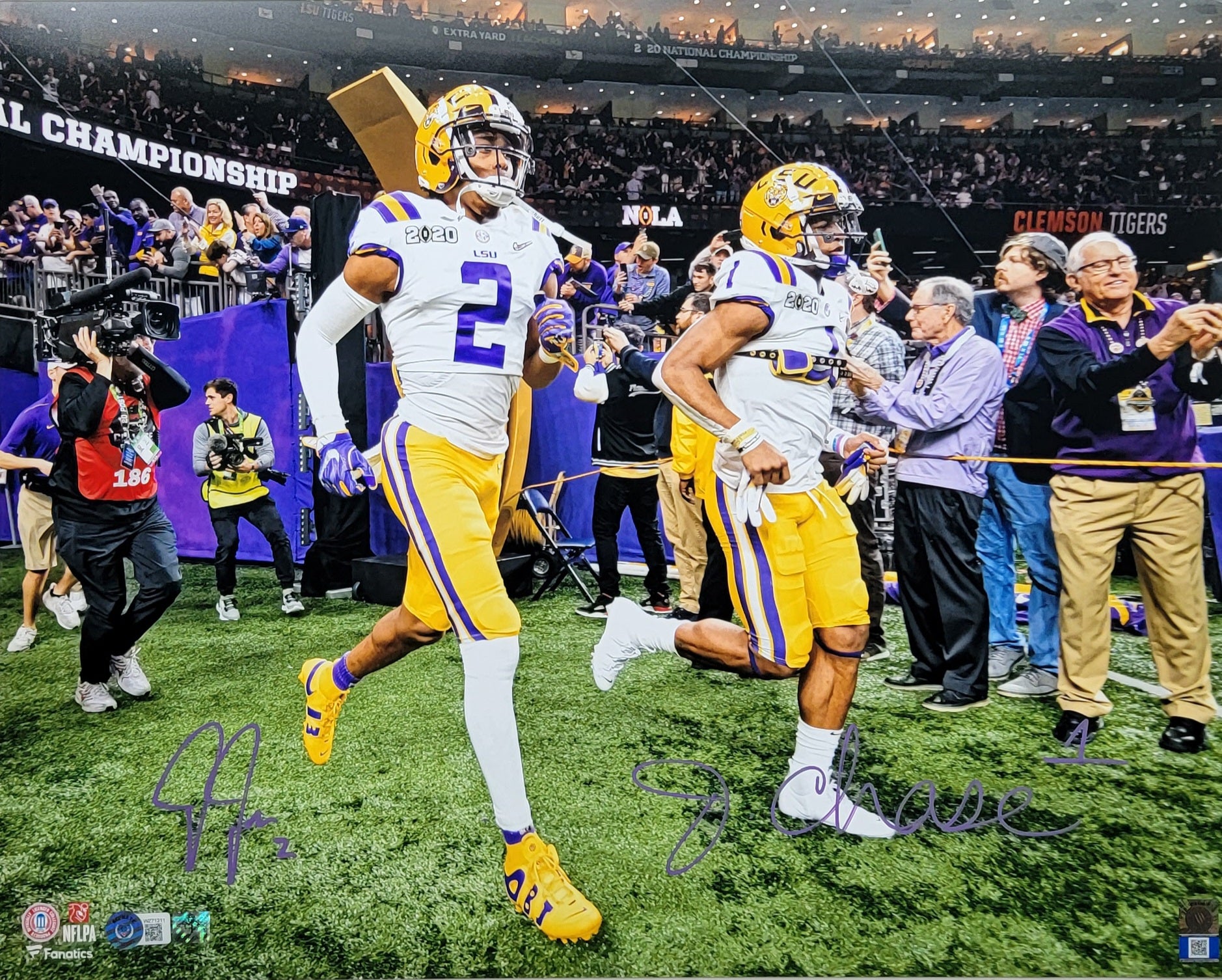 Ja'Marr Chase & Justin Jefferson Autographed LSU Tigers 2019 National ...