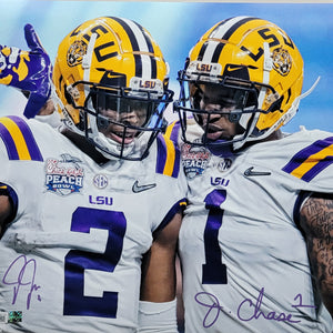 Ja'Marr Chase & Justin Jefferson Autographed LSU Tigers 16x20 Photo  Beckett Witnessed
