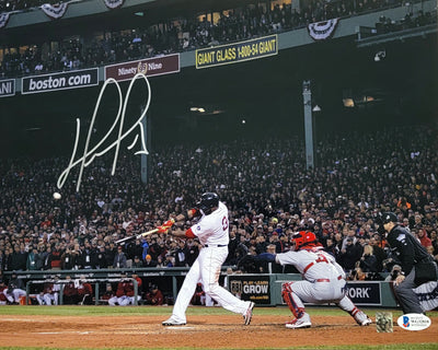 David Ortiz Autographed Boston Red Sox 2013 World Series 11x14 Photo Beckett Witnessed