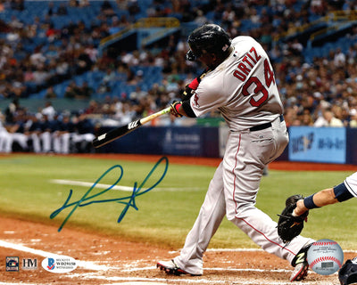 David Ortiz Autographed Boston Red Sox 500th Home Run 8x10 Photo Beckett Witnessed