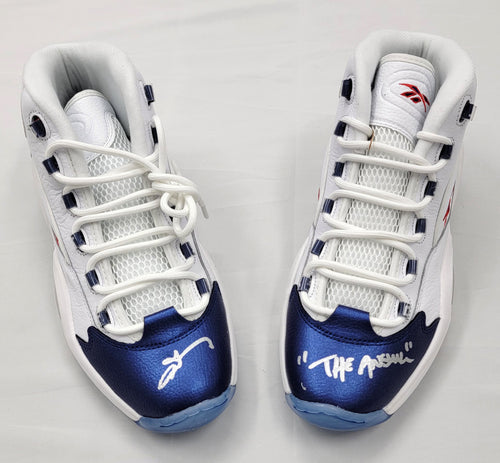 Allen Iverson Autographed Philadelphia 76ers Reebok Question Mid Size 11  Sneakers W/ The Answer Beckett Witnessed