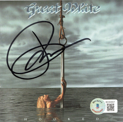 Jack Russell Autographed Great White Hooked CD Cover With Disc Beckett Authenticated