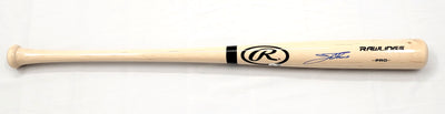 Jim Thome Autographed Rawlings Tan Bat Indians Phillies White Sox Twins Beckett Witnessed Blue