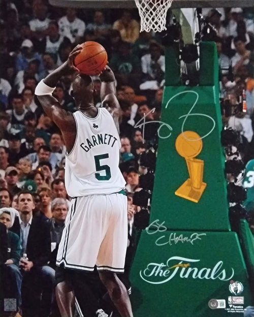 Boston Celtics Kevin Garnett Autographed White Mitchell & Ness