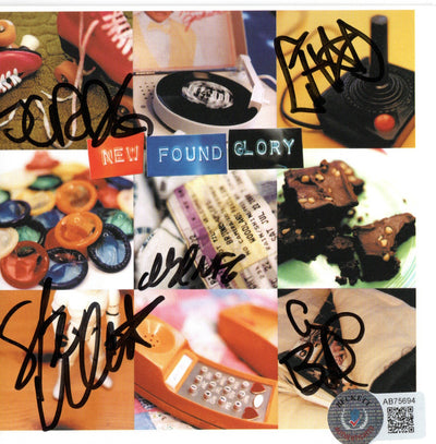 New Found Glory Autographed CD Cover With CD Compact Disc Beckett Authenticated BAS AB75694