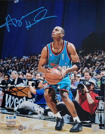 Anfernee Penny Hardaway Autographed Orlando Magic 1996 All Star Game 11x14 Photo Beckett Witnessed
