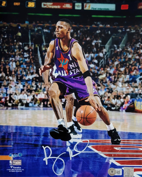 Anfernee Penny Hardaway Autographed Orlando Magic 1995 All Star Game 11x14  Photo Beckett Witnessed