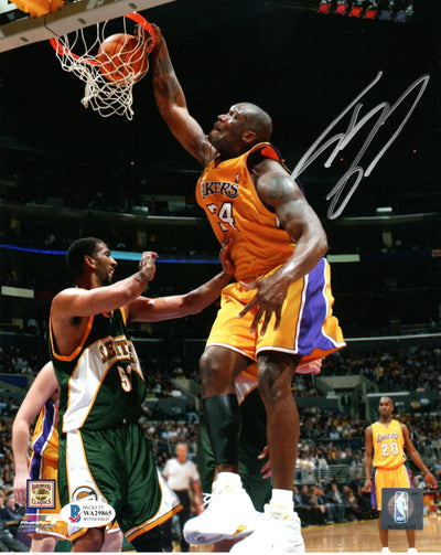 Shaquille O'Neal Autographed Los Angeles Lakers 8x10 Photo Beckett Witnessed #4