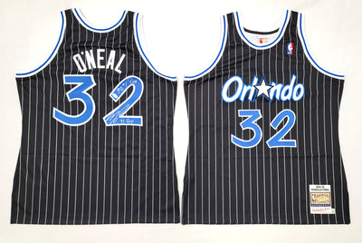 Shaquille O'Neal Autographed Orlando Magic Black 1994-95 Mitchell & Ness Authentic Jersey W/ 92 #1 Pick & 93 ROY PSA/DNA ITP
