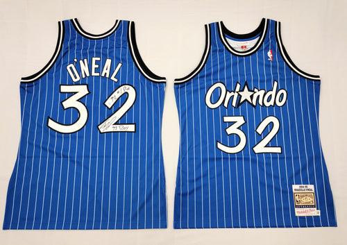 Shaquille O'Neal Orlando Magic Autographed Blue 1994 Mitchell & Ness Authentic  Jersey